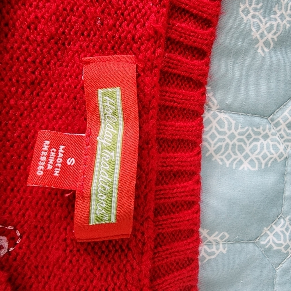 Holiday Traditions BAAAHHUMBUG! Lamb Red Crew Neck Women's Sweater Size S - Picture 3 of 7